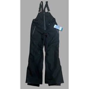 Iceberg Girls Snow Bib Pants Size L 14/16 Black Waterproof Insulated Winter Gear